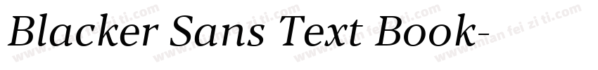 Blacker Sans Text Book字体转换
